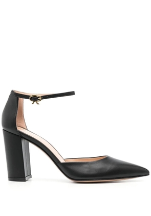 Gianvito Rossi Piper Anklet 100mm leather pumps - Black
