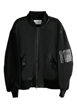 Givenchy leather-paneled bomber jacket - Black