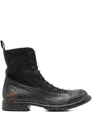 Moma leather biker boots - Black