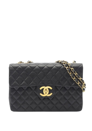 CHANEL Pre-Owned 1991-1994 Jumbo Quilted Lambskin Single Flap shoulder bag - Black