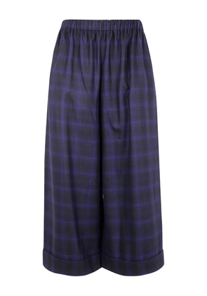 Daniela Gregis tartan cropped trousers - Blue