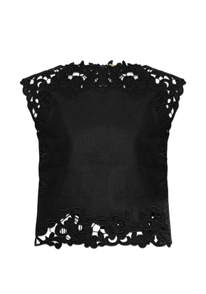 Cult Gaia floral-panel blouse - Black