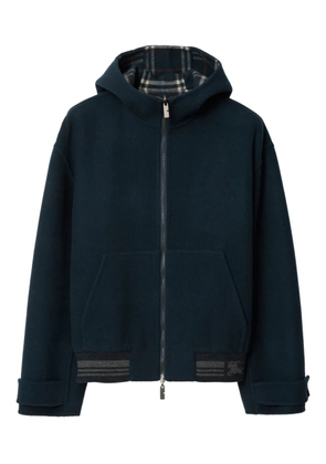 Burberry reversible hooded wool jacket - Blue