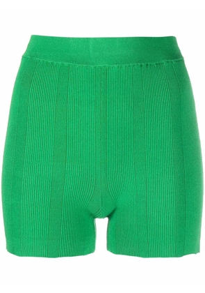 REMAIN ribbed slip-on shorts - Green