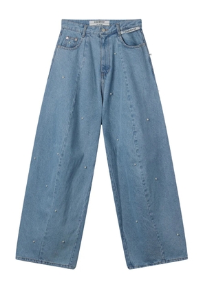 Kimhekim pearl-embellished jeans - Blue