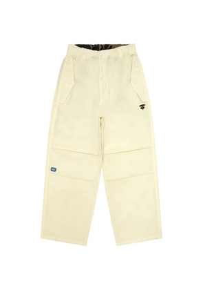AAPE BY *A BATHING APE® logo-appliqué trousers - White