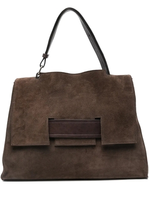 SOMMET flap strap tote bag - Brown