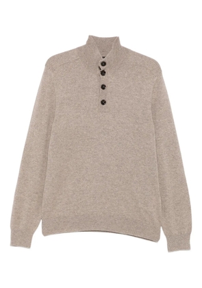 Brioni high-neck sweater - Neutrals
