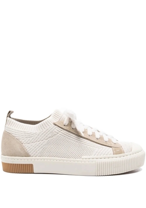 Eleventy perforated suede trainers - Neutrals
