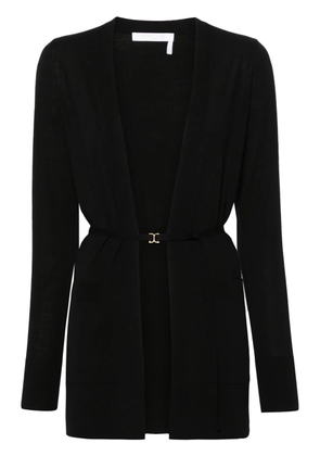 Chloé belted wool cardigan - Black