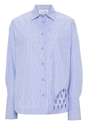 The Attico Eliza striped cotton shirt - Blue
