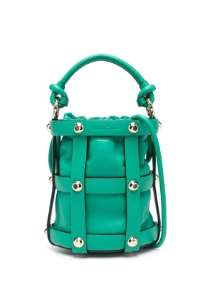 Ferragamo caged-design bucket bag - Green