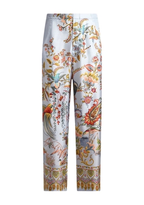 ETRO printed silk trousers - Blue