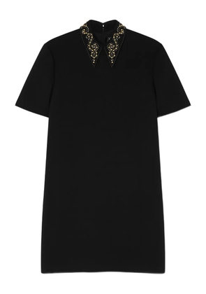Versace embellished-collar mini dress - Black