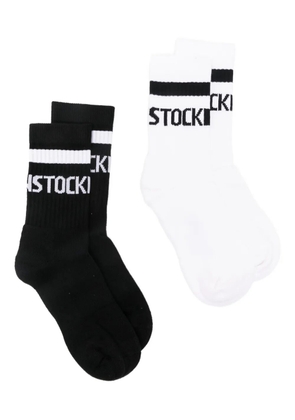 Birkenstock embroidered-logo socks (set of two) - Black