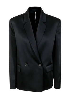 Liviana Conti double-breasted satin blazer - Black