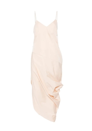 St. Agni drape-detail midi dress - Pink