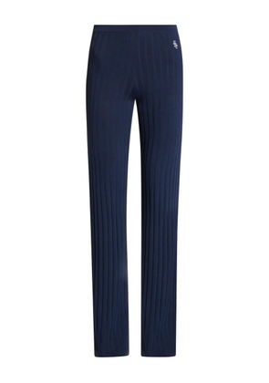 Sporty & Rich ribbed knit trousers - Blue