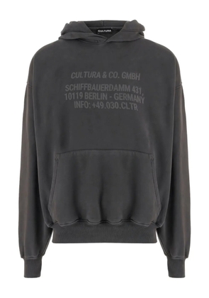 CULTURA logo-print hooded sweatshirt - Grey