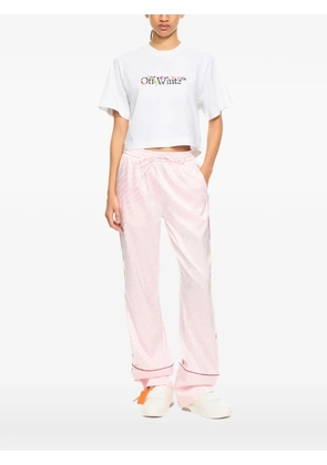 Off-White Bookish Glowing Flower crop T-shirt