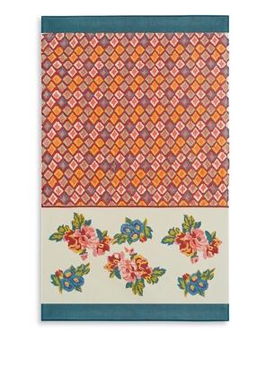 Lisa Corti Lisa Bouquet graphic-print beach towel - Blue