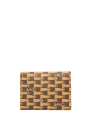 Bally Pennant-print folded wallet - Brown