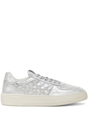 Stuart Weitzman Courtside Sleek metallic sneakers - Silver
