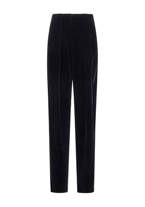 Giorgio Armani darted velvet trousers - Black