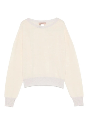 TWINSET boat-neck wool-cashmere blend sweater - Neutrals