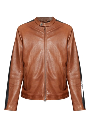 Diesel leather panelled jacket - Brown