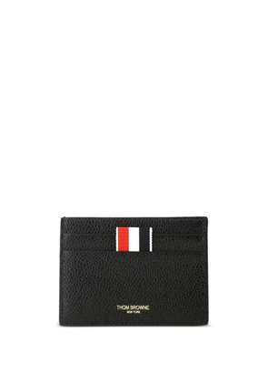 Thom Browne pebbled leather cardholder - Black