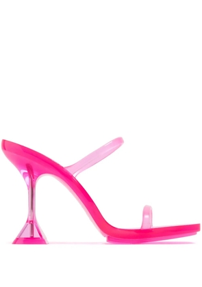 Amina Muaddi Brito 95mm translucent sandals - Pink