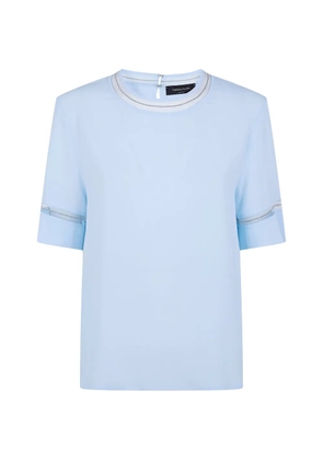 Fabiana Filippi chain trim shirt - Blue