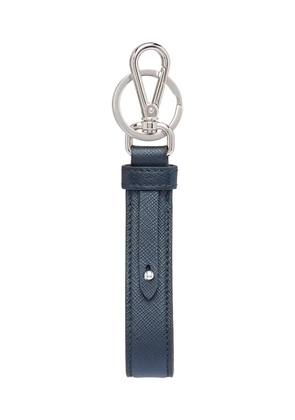 Prada Saffiano leather keyring - Blue