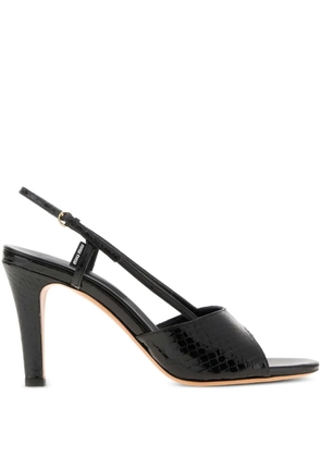 Miu Miu 80mm leather heeled sandals - Black
