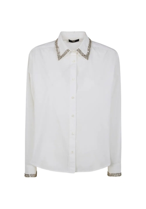 Seventy embellished-collar shirt - White