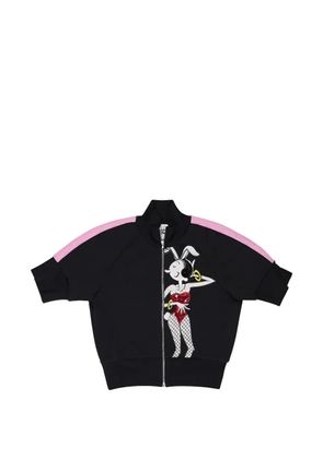 Boutique Moschino side stripe zip jacket - Black