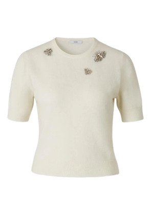 ERDEM detail-embroidered knit T-shirt - White