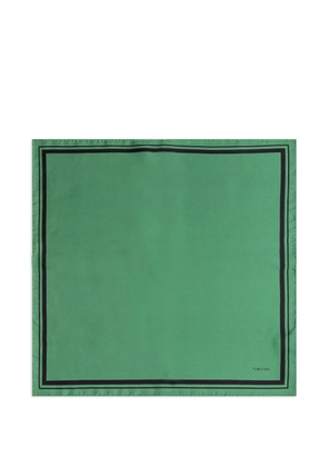 TOM FORD bordered pocket square - Green