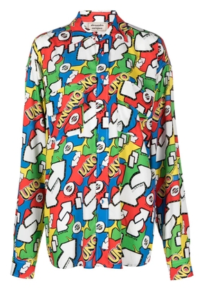 alessandro enriquez Uno motif-print shirt - White