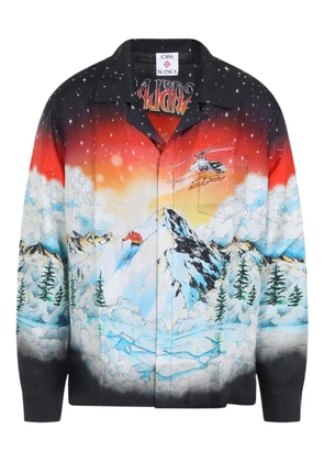 Casablanca ski-lake silk shirt - Black