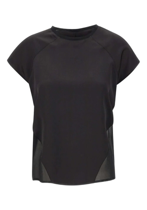 LIU JO satin short-sleeve top - Black