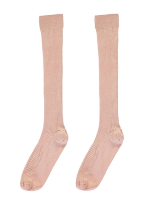 RED Valentino ribbed knee-high socks - Pink