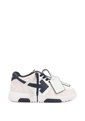 Off-White Out Of Office arrow-logo leather sneakers - Pink