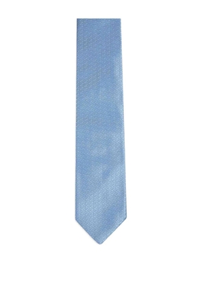 Zegna geometric silk tie - Blue