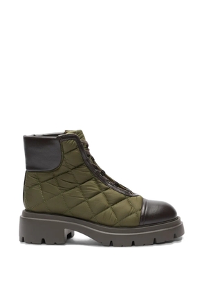Stuart Weitzman Hudson quilted combat boots - Green