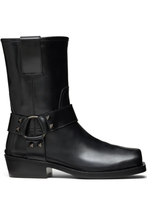 Valentino Garavani 40mm Rockstud biker boots - Black