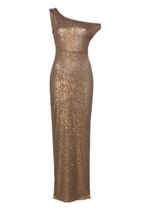 Norma Kamali sequin-embellished gown - Brown