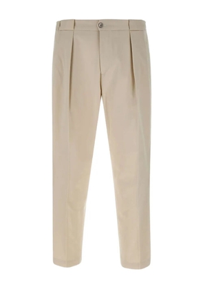 Briglia 1949 pleated cotton-blend trousers - Neutrals