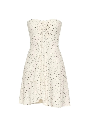 ISABEL MARANT polka-dot ruffled mini dress - Neutrals